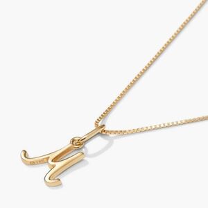 Mejuri Gold Cursive Letter Charm